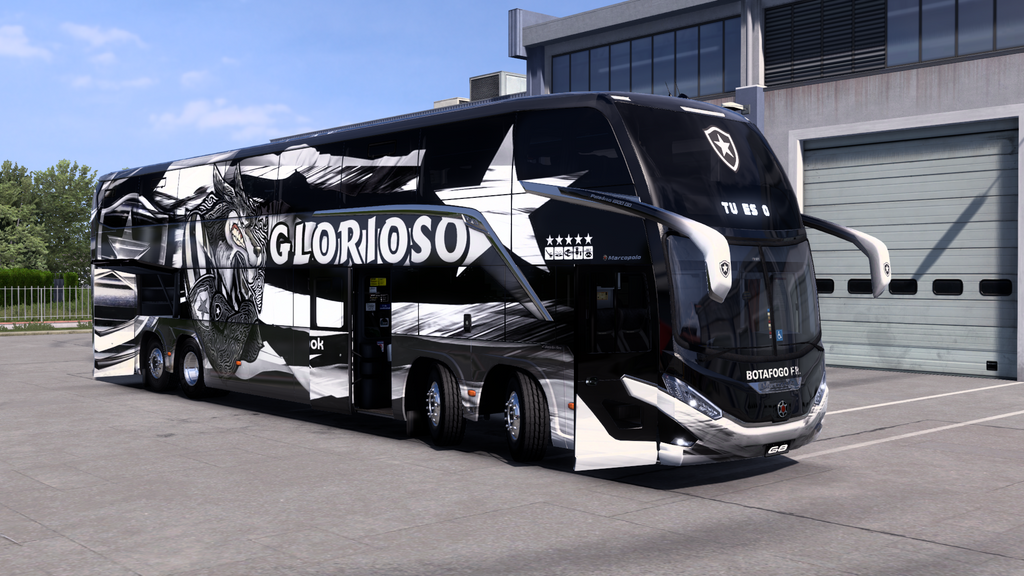 Skin Mod BotaFogo F.R. para o Bus G8 1800 DD 8x2 ETS2 e ATS