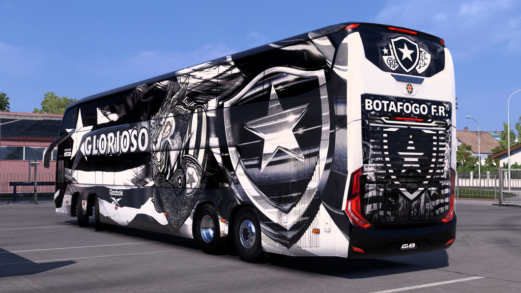 Skin Mod BotaFogo F.R. para o Bus G8 1800 DD 8x2 ETS2 e ATS
