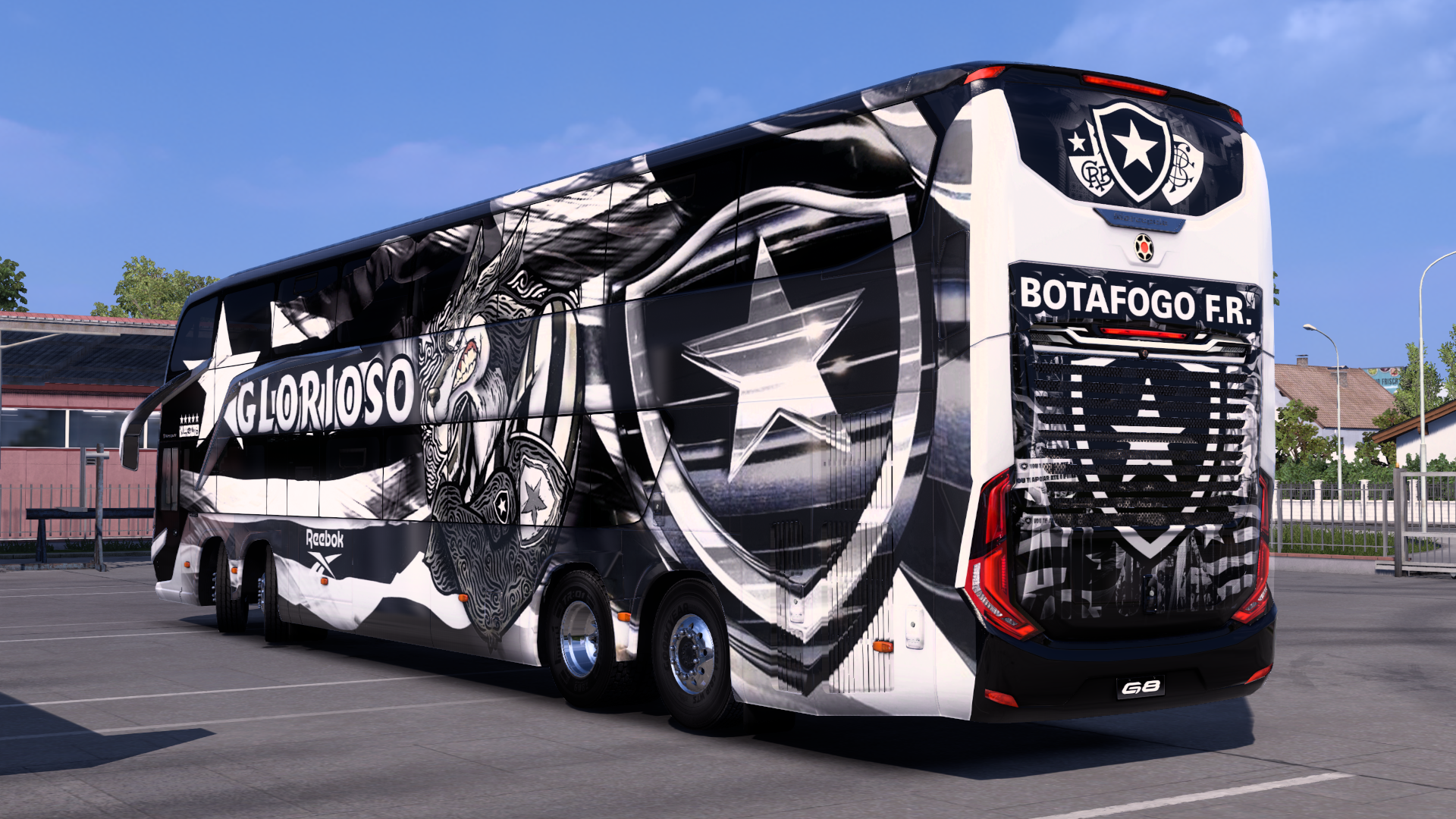 Skin Mod BotaFogo F.R. para o Bus G8 1800 DD 8x2 ETS2 e ATS