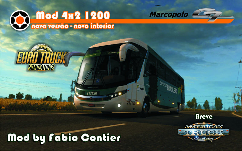 ETS2 Série G7 Marcopolo 4x2 com 4 interiores