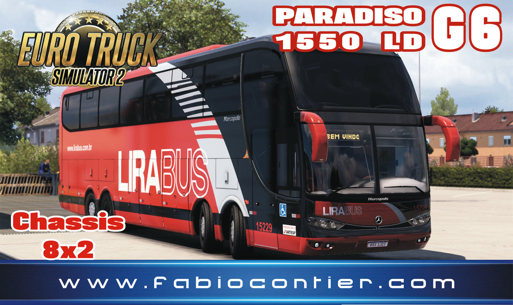 ETS2 Mod Bus G6 Mercedes-Benz 8x2 Paradiso 1550 LD Executivo