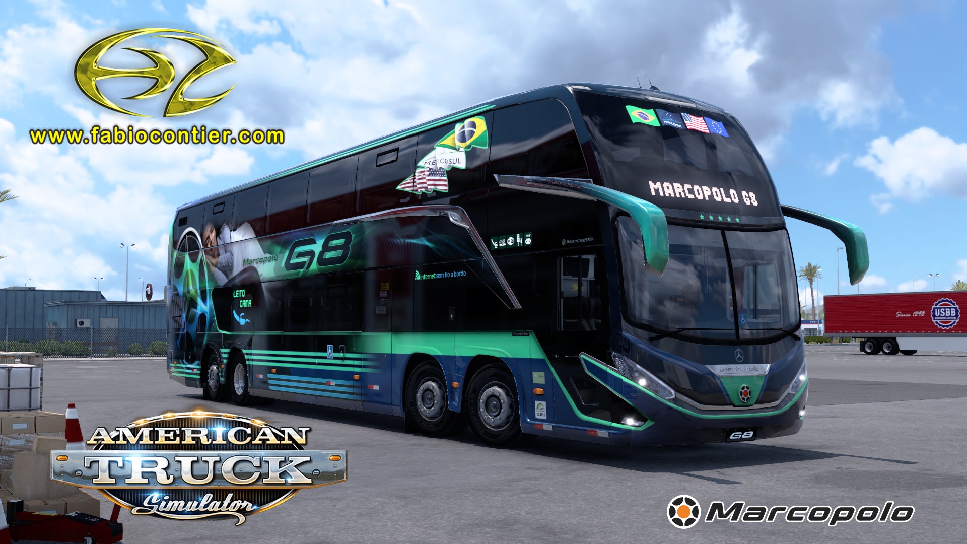 ATS Mod Bus G8 DD Mercedes-Benz 8x2 Paradiso 1800