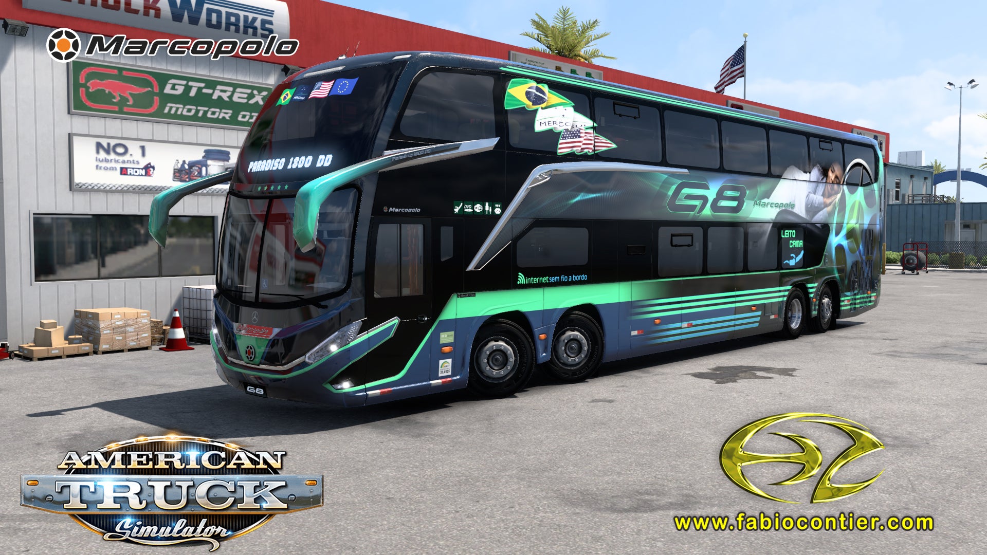 ATS Mod Bus G8 DD Mercedes-Benz 8x2 Paradiso 1800