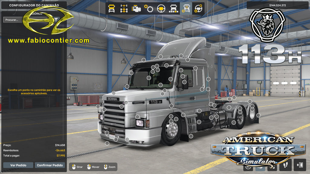 ATS MOD TRUCK 113H Scania Bicuda Completo