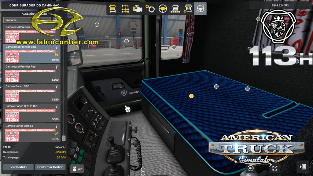 ATS MOD TRUCK 113H Scania Bicuda Completo