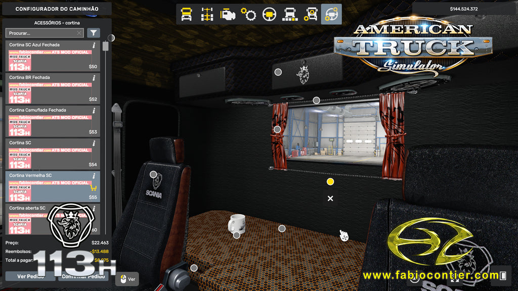 ATS MOD TRUCK 113H Scania Bicuda Completo