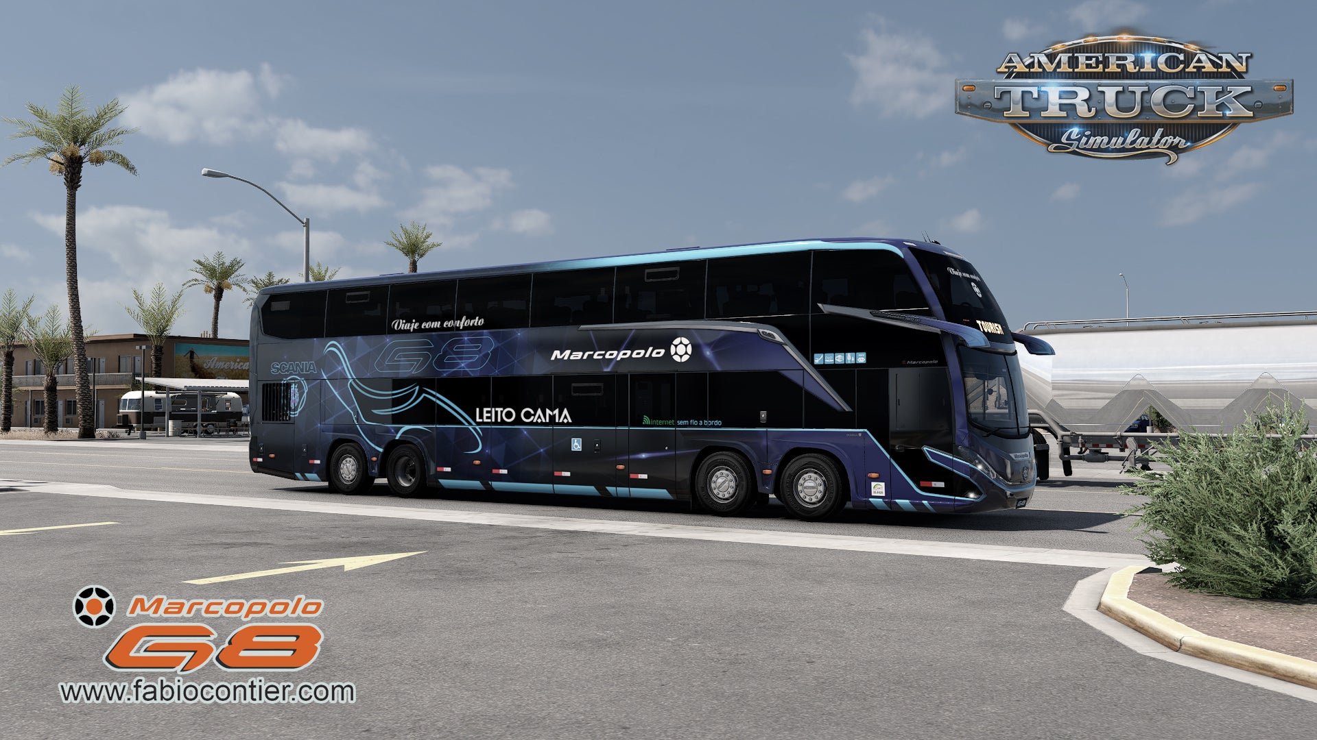ATS Mod Bus G8 DD 1800 Scania 8x2 Marcopolo