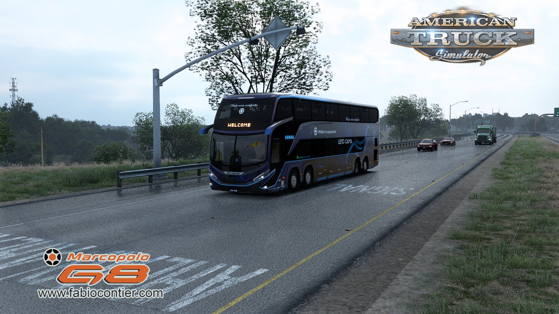 ATS Mod Bus G8 DD 1800 Scania 8x2 Marcopolo