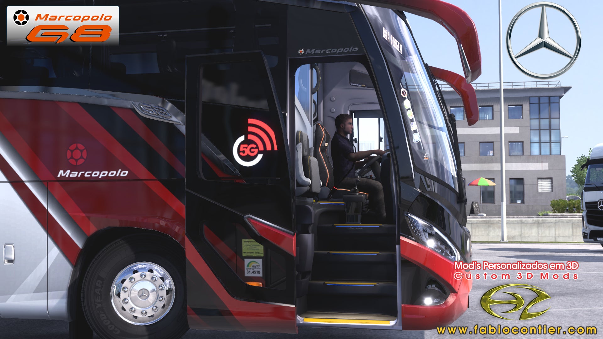 ETS2 Mod Bus G8 Mercedes-Benz 6x2 Executivo