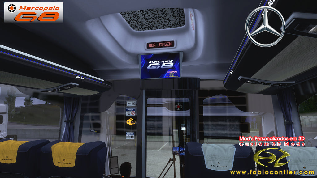 ETS2 Mod Bus G8 Mercedes-Benz 6x2 Executivo