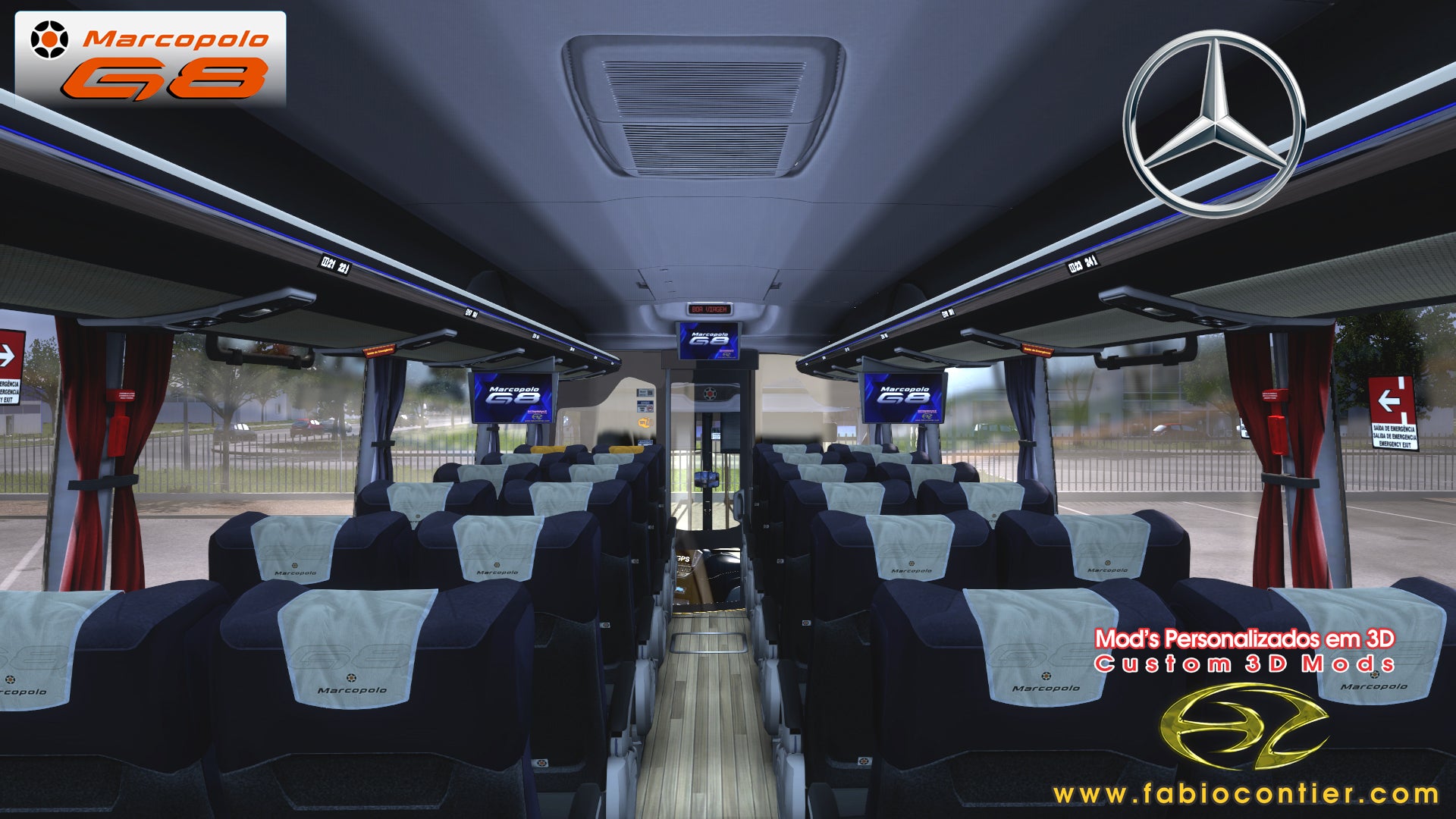 ETS2 Mod Bus G8 Mercedes-Benz 6x2 Executivo