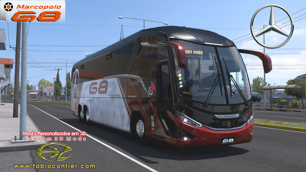 ETS2 Mod Bus G8 Mercedes-Benz 6x2 Executivo