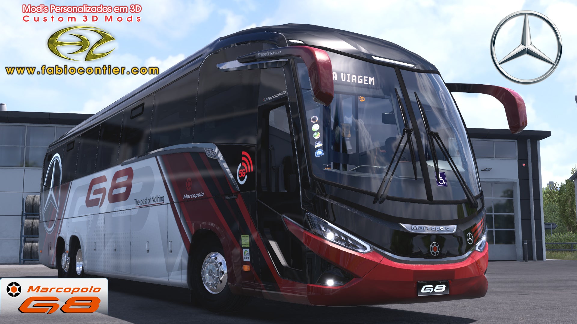 ETS2 Mod Bus G8 Mercedes-Benz 6x2 Executivo