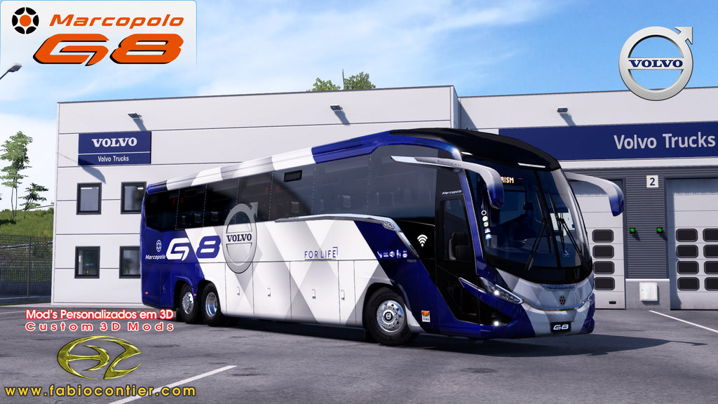 ETS2 Mod Bus G8 VOLVO 6x2 1200 Ejecutivo 