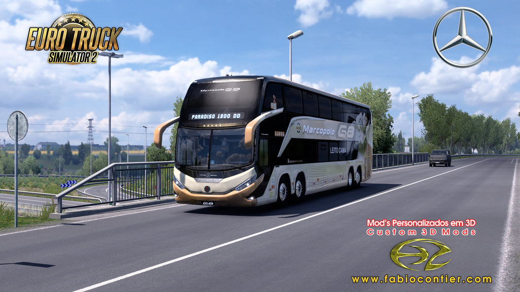ETS2 Mod Bus G8 DD 1800 Mercedes-Benz 8x2