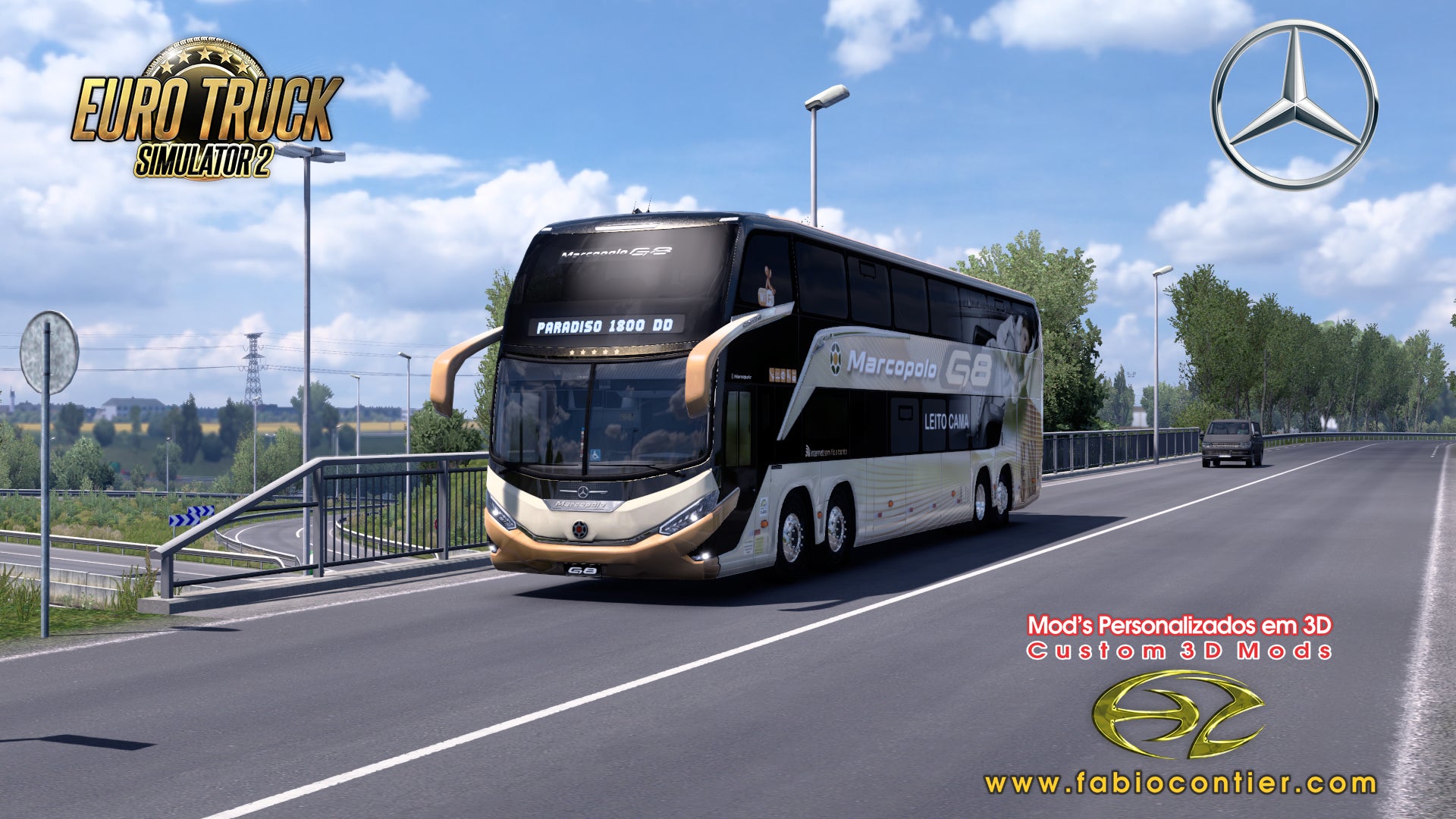 ETS2 Mod Bus G8 DD 1800 Mercedes-Benz 8x2