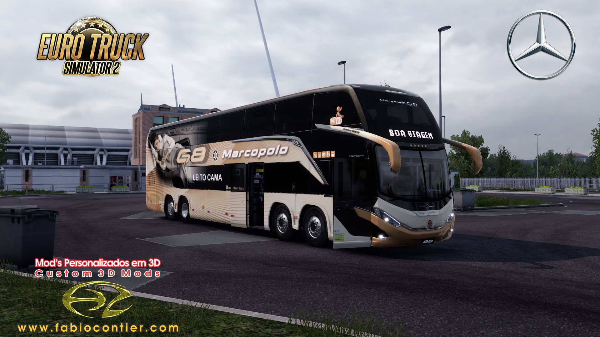 ETS2 Mod Bus G8 DD 1800 Mercedes-Benz 8x2