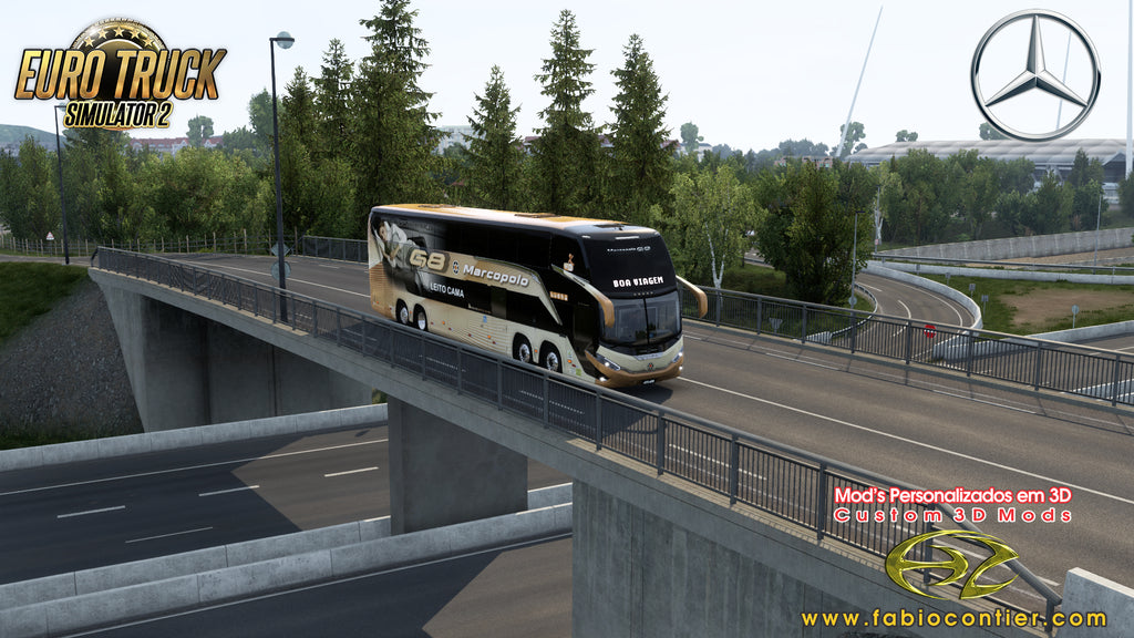 ETS2 Mod Bus G8 DD 1800 Mercedes-Benz 8x2
