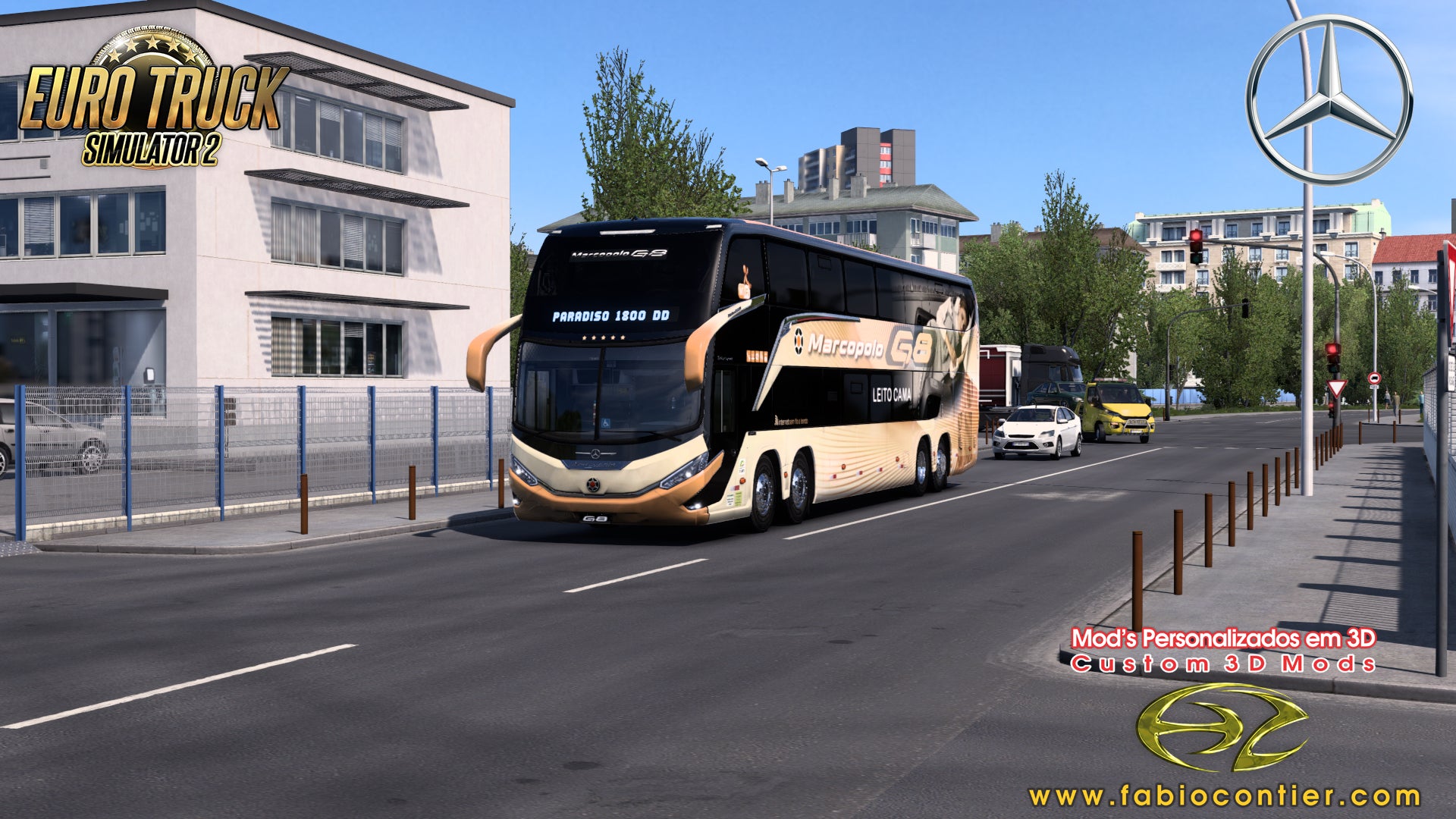 ETS2 Mod Bus G8 DD 1800 Mercedes-Benz 8x2