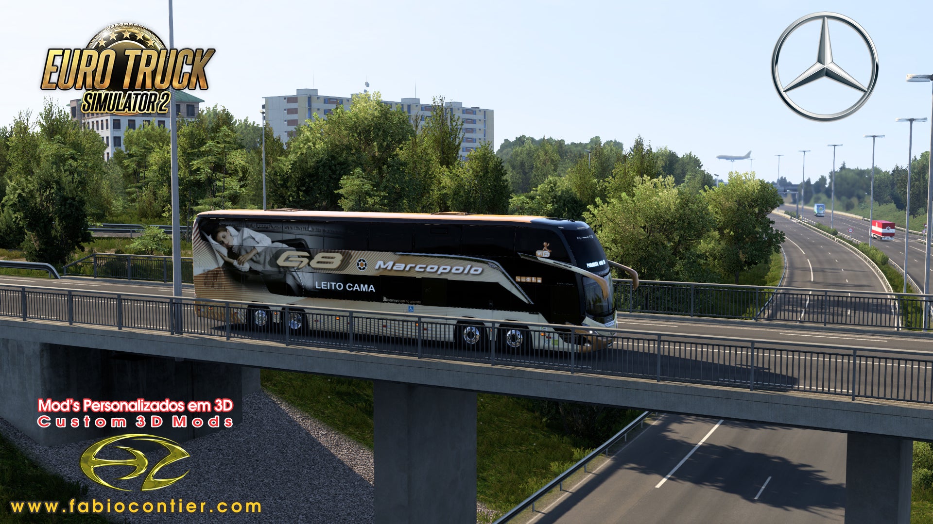 ETS2 Mod Bus G8 DD 1800 Mercedes-Benz 8x2