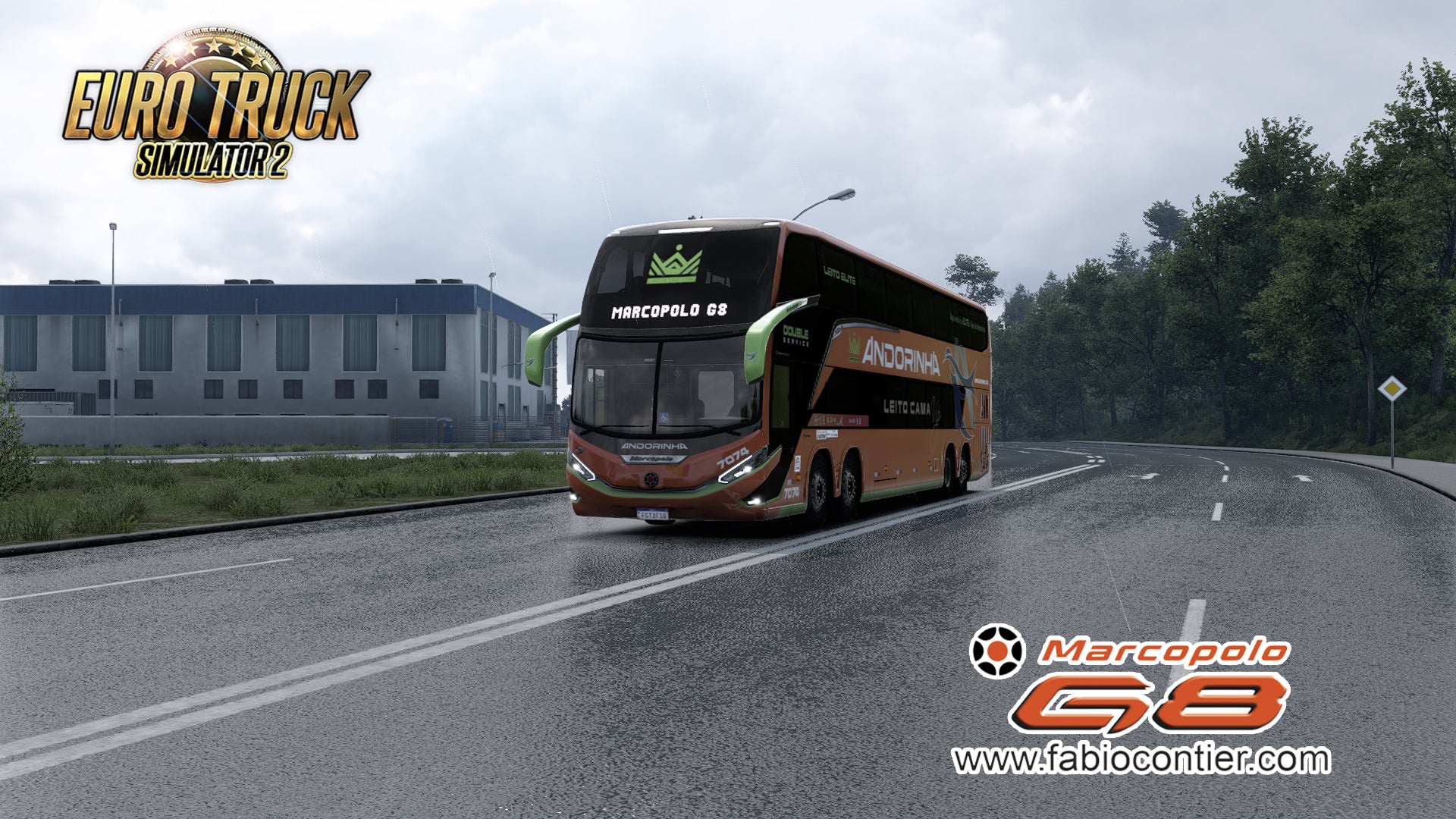 ETS2 Mod Bus G8 DD Scania 8X2 Paradiso 1800