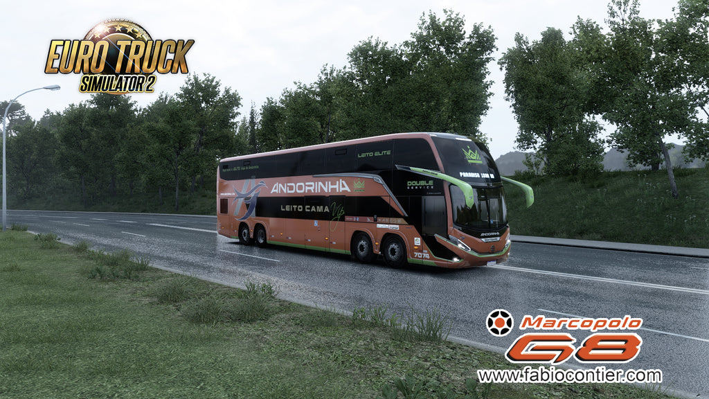 ETS2 Mod Bus G8 DD Scania 8X2 Paradiso 1800