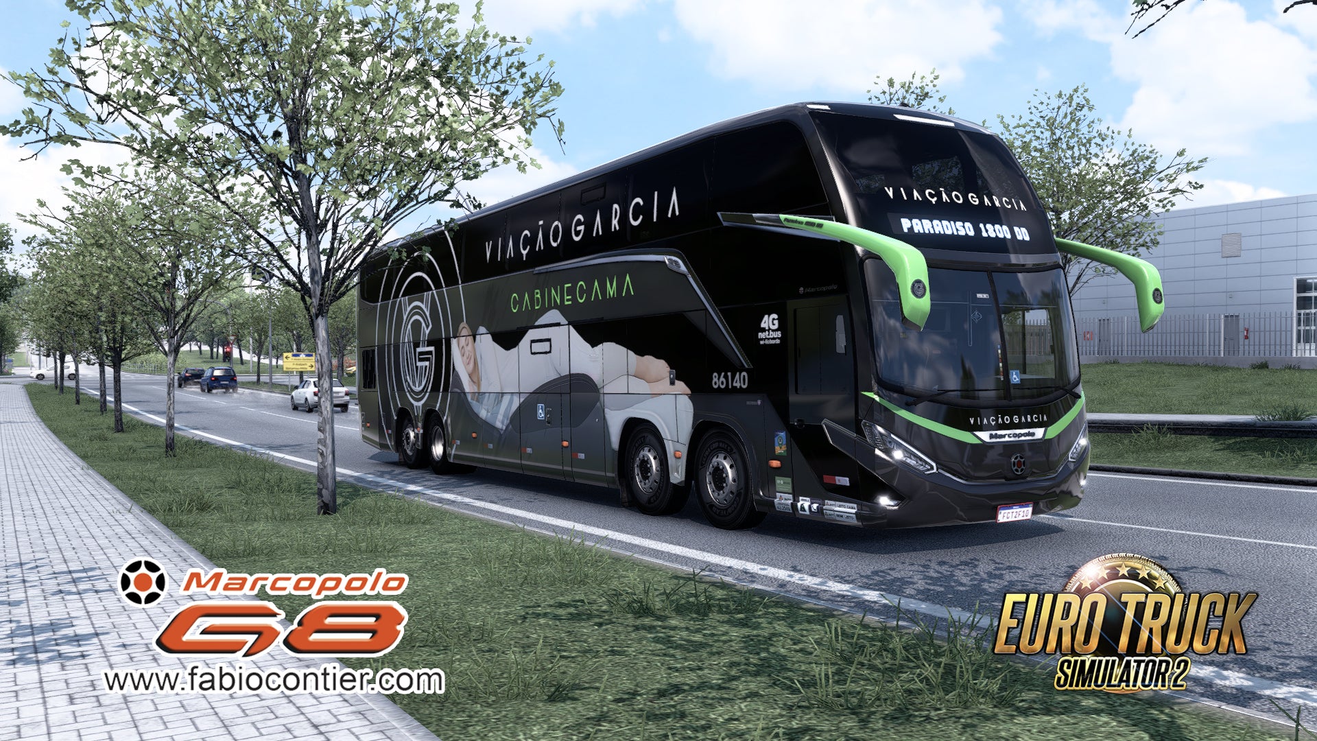 ETS2 Mod Bus G8 DD Scania 8X2 Paradiso 1800