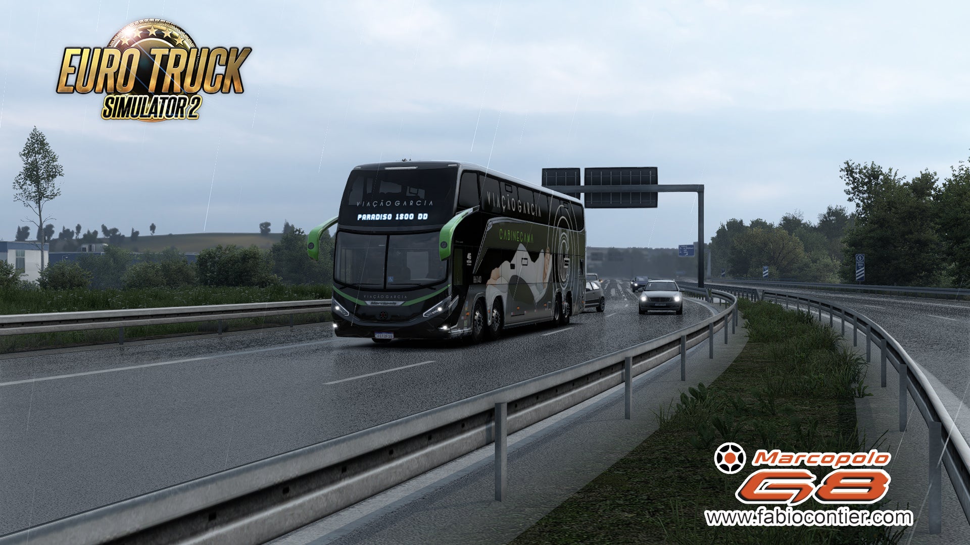 ETS2 Mod Bus G8 DD Scania 8X2 Paradiso 1800