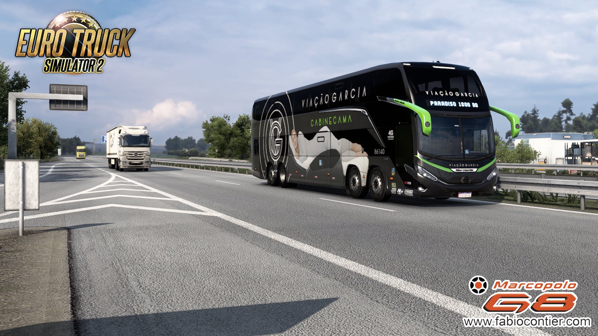 ETS2 Mod Bus G8 DD Scania 8X2 Paradiso 1800