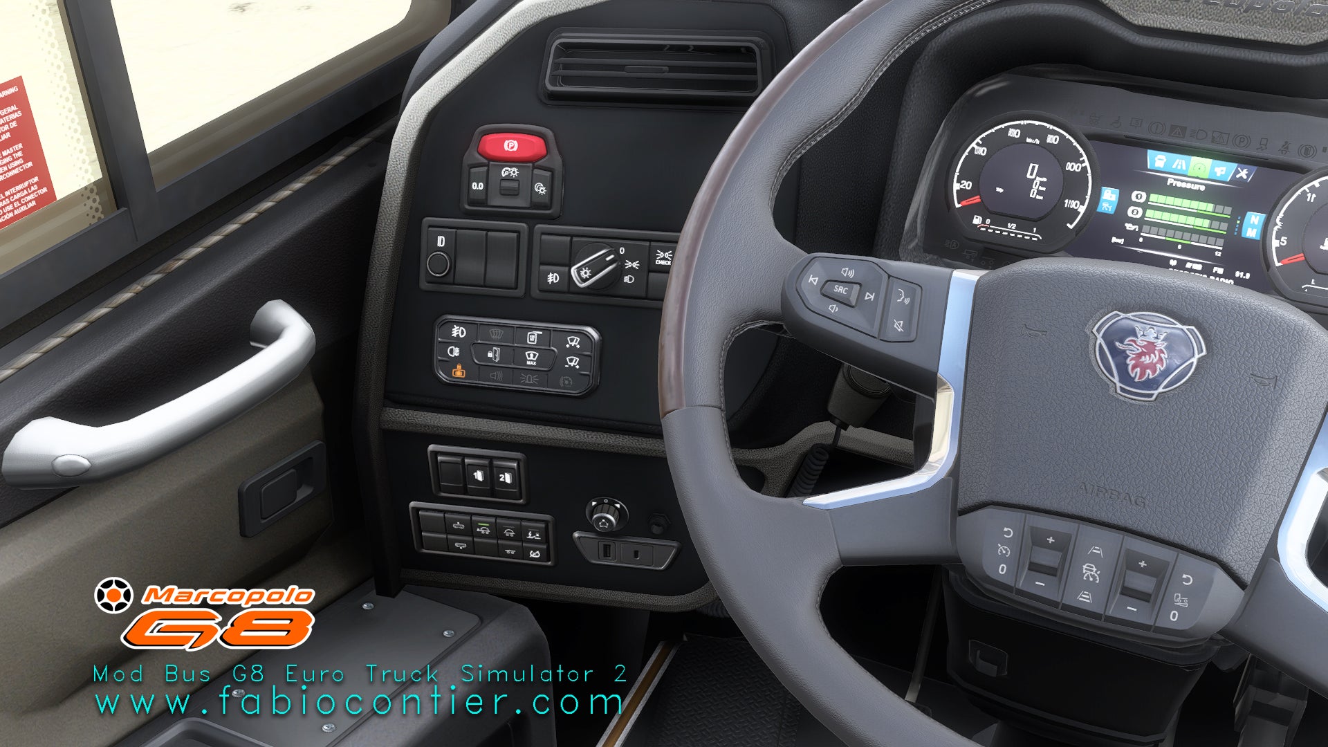 ETS2 Mod Bus G8 DD Scania 8X2 Paradiso 1800